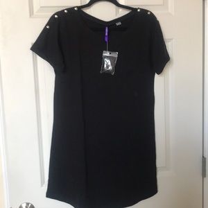 Seraphine maternity Black T-shirt dress/tunic NWOT